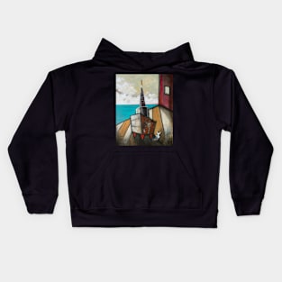 The King turned His Back to the Sea Kids Hoodie